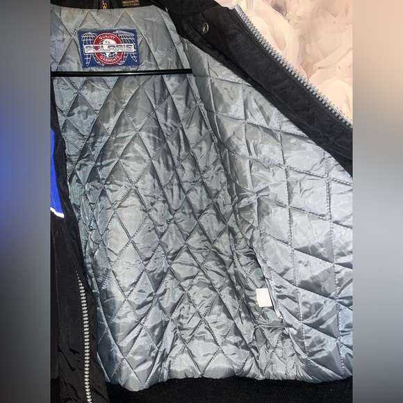 Vintage Polaris Snowmobile /Ski Racing Jacket - Women's Large Blue Black 90s - Picture 7 of 8